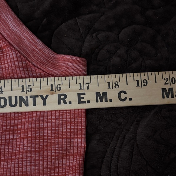 Orange Ribbed Racerback Tank Top, Sz Large - Picture 5 of 7